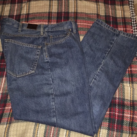 lands end men's blue jeans
